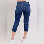 Judy Blue Celeste Super Dark Wash Capris With Side Slit 11/30 Photo 8