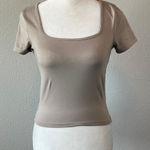 Hollister  Beige Square Neck Crop Top Size XS Photo 0
