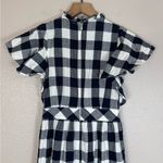 EXPRESS x Ladygang The Great Nightingale Navy Gingham Plaid Maxi Dress size 00 Photo 13
