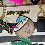 Betsey Johnson NWT Island Palm Tree Striped Tote Handbag Retails $118 Photo 9