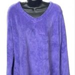 Cuddle Up in Comfort: Purple Velvety Plush Fleece Pullover Top size xl Photo 0