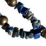 Artisan Blue Sodalite Pendant Necklace on Suede Cord Photo 6