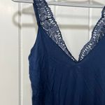 Eberjay Eberjey Womens Romper Small Navy Blue Lace Sleepwear Jersey Knit Housewife PJ Photo 2