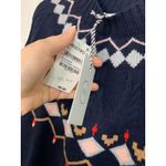 1901  navy point fairisle‎ crew neck sweater size S NWT $69 Photo 3