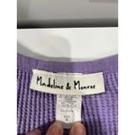 Madeline & Monroe Purple Waffle Knit Cropped V Neck Long Sleeve Top Size M Size M Photo 5