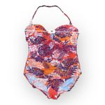 Jaclyn Smith  Halter Swimsuit Red Purple Beaded NWOT ‎ Size 14 Photo 4