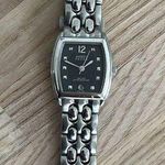 Andrew Fezza Ladies Watch Stainless Bracelet and Case Black Dial Date Window Photo 3