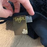 Taylor Sz‎ 2 Navy Blue Crochet Lace Mini Cocktail Elegant Short Party Dress Photo 8