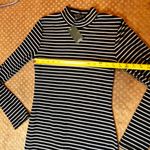 Wild Fable Long Sleeve Striped Rib Knit Midi Dress Black White Sz M Y2k Grunge Photo 10