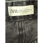 ZARA  High Waisted Loose Fit Classic Cotton Denim Jean Shorts 10 Black #3805 Photo 6