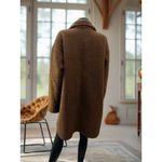 Carole Wren Teddy Coat Brown Sherpa Long Coat Women's XL Double Breasted Photo 2