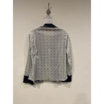 Maison Riche Jacket Womens XS Gray Sequin Plaid Velvet Collar Cuffs Long Sleeve Photo 4