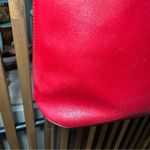 Longchamp  VTG Red Leather Double Strap Shoulder Tote Shopper Bag - READ Photo 4