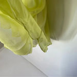 Z Spoke Zac Posen Silk Yellow Chiffon Mini Dress Size 8 Photo 4