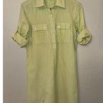 Finley green and white seersucker dress women's small Photo 4