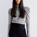 ZARA  soft touch sweater shirt puff shoulder Pearl details Photo 0