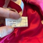 NWOT metallic pink strapless prom dress ruched front slit size 0 Photo 5