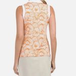 Tommy Bahama  Golf 1/4 Zip Sleeveless Top NWT Women’s Size Medium Orange White Photo 7