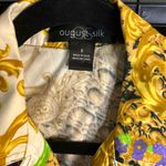 August Silk  Yellow and Black Patterned Blouse w/ Matching Capri Pants | Sz S Photo 1