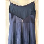 Alice + Olivia Navy Blue Diana Satin Ruched Cowl Neck Maxi Dress Size 2 Photo 7