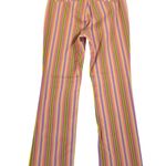 J.Crew Women’s Striped Flare Pants Size 25 Multicolor Pink Yellow Summer Preppy Purple Photo 1