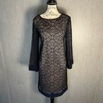 Emma & Michele  Navy Lace Long Sleeve Dress Size Medium Photo 1