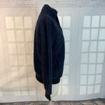 J.Crew Long Sleeve Sherpa Mock Neck Henley Buttons Pullover Navy Sweater Size S Photo 3