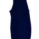 Adelyn Rae  Navy Blue Black Lace Inset Racerback High Neck Bodycon Mini Dress M Photo 3