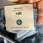 Aeropostale Womens 14R Trouser Jeans White Waistband Light Wash Denim New Photo 12