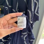 JM Collection Women's 3X Navy Blue & White Abstract Short Sleeve Top Photo 2