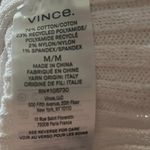 Vince Women's M Tie Back Ribbed Tank in Optic White Cotton Blend Stretch Photo 8
