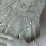 Nicole Miller Silk One Shoulder Dress Maxi 10 Long Foil Silver White Gown Size 2 Photo 11