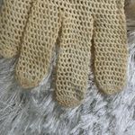 50s 60s Cream White Gloves Crochet Gauntlet Shape OSFM Photo 3