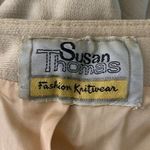 Buttons Vintage 60s Suede Wool Open Front Jacket S Brown Knit Pockets  Lined Photo 7