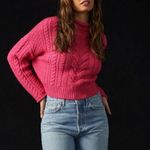 Pilcro and the Letterpress Anthropologie Pilcro Mock Neck Cable Knit Sweaterater Size Large Photo 3
