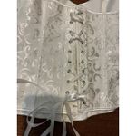 White Brocade Corset Top Waist Trainer Shaper Boned Bodice Costume Lingerie Size undefined Photo 5