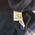 LL Bean Fleece Lined Flannel Purple Plaid Shirt‎ Jacket Shacket MEDIUM Photo 11