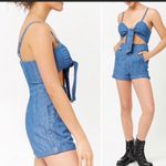 Forever 21 Denim cut Out Romper Medium Photo 4