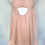 Modcloth Soft Pink Lace Detail Mini Babydoll Dress | EUC | Small |  Photo 4