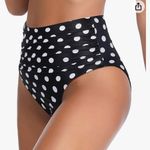 Tempt Me  polka dot black high rise swim bottoms size XL new Photo 1