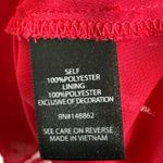 Torrid Womens Blouse 2 2X 18 20 Viva Magenta Peplum Chiffon Clip Dot Lace Inset Photo 7