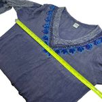 Shoreline  Wear Boho Ombre Floral Embroidered Neckline Rayon Tunic Top Photo 6