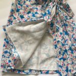 ZARA  puff sleeve pink blue floral mini wrap dress, size medium Photo 9