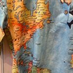 Soon To Be RARE Geography Map Blouse Oversized S Lightweight Multiple Photo 3