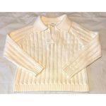 NWOT Haven Well Within Open Stitch Johnny Collar Sweater, White, Sz S White Photo 1