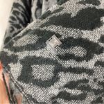 Laundry by Shelli Segal | Leopard Print Gray & Black Fringe Shawl Photo 2