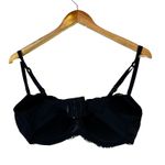 Candie's Candie’s Sexy Lace Demi Bra Womens 34D Black Underwire Romantic Classic Photo 3