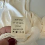 Max Studio London Knit Tunic Top Ivory Long Sleeve Tie Cuff Boat Neck Large‎ Photo 3