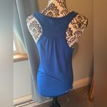 Bella Canvas Women's I Run Because I Really Like Beer Racerback Bright Blue Tank Top sz M Photo 6