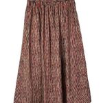 Halston Heritage Halston Vintage Red & Blue Stripe A-Line Midi Skirt 4 Photo 0